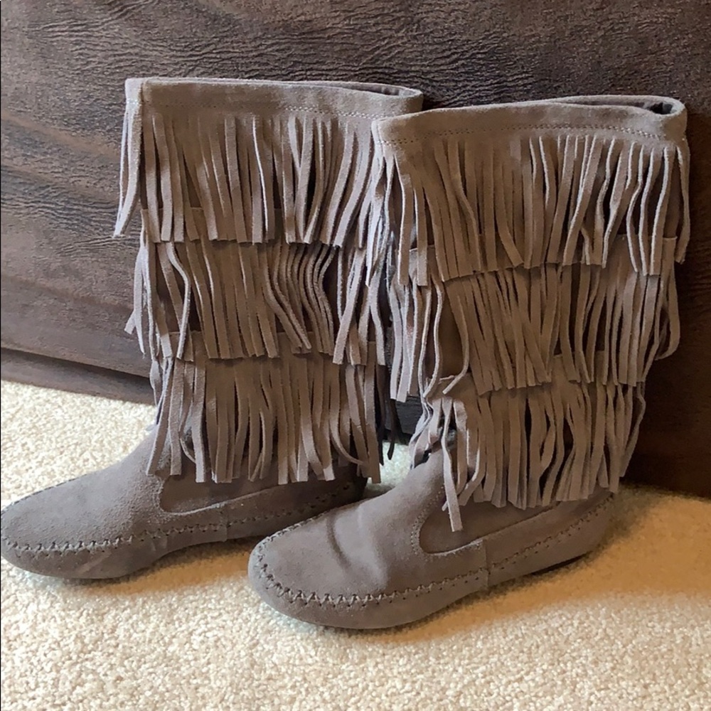 Lauren Conrad Fringed Boots